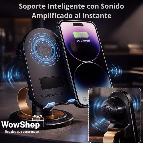 Soporte 3 en 1 BASIX™ con Amplificación por Inducción + Carga Inalámbrica