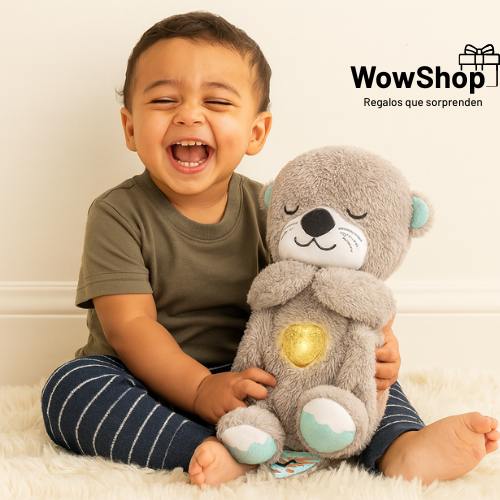 Nutria Relajante para Bebés – Luz Suave, Sonidos y Respiración Rítmica