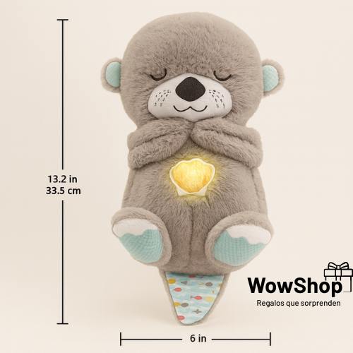 Nutria Relajante para Bebés – Luz Suave, Sonidos y Respiración Rítmica